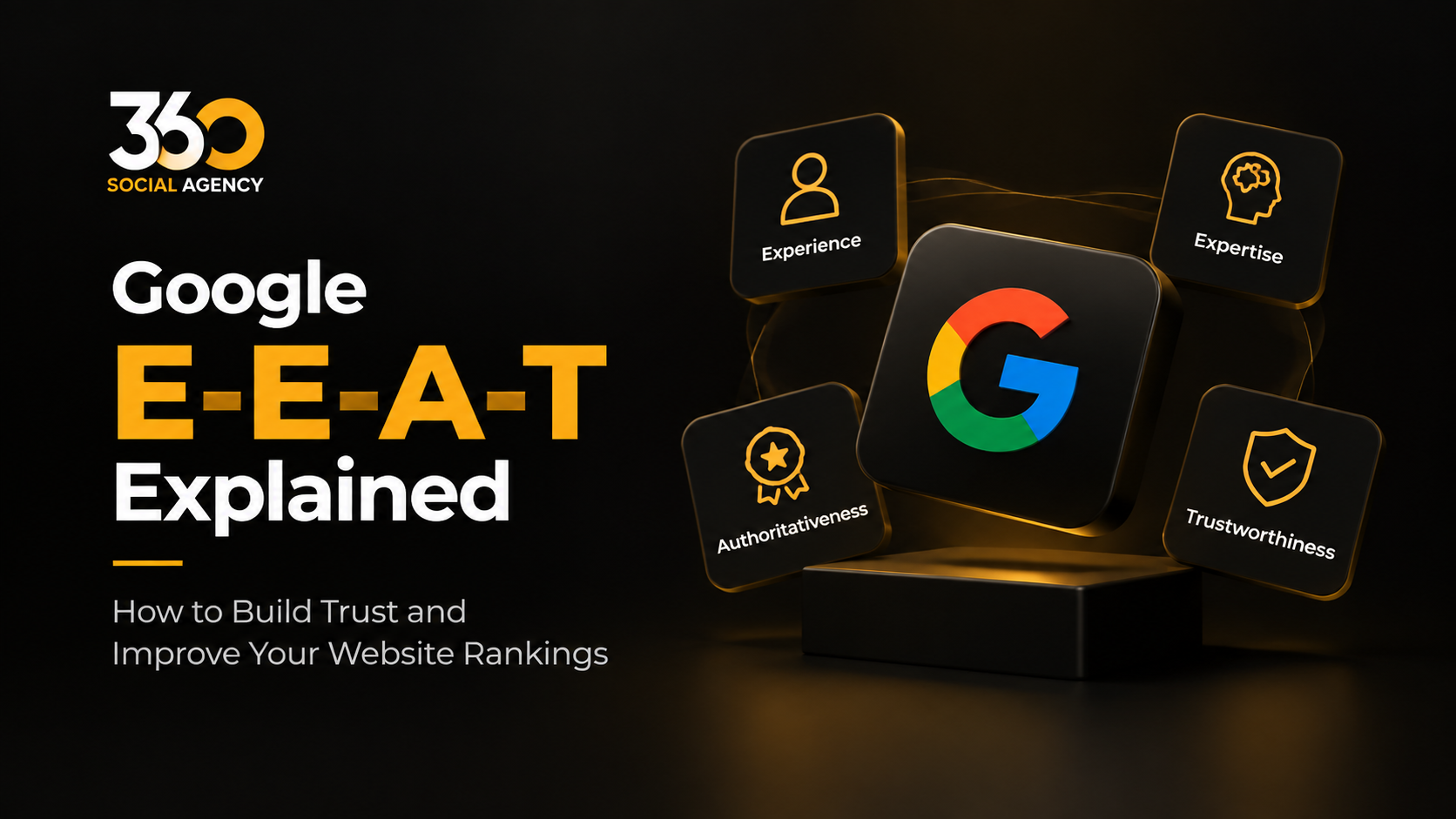 "Google E-E-A-T explained with Experience, Expertise, Authoritativeness, and Trustworthiness concepts for improving website rankings
